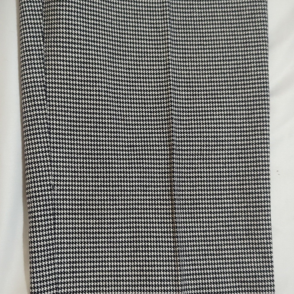 LOFT Marisa Houndstooth Crop Pants, Color Black/White Size 6 - Picture 9 of 14